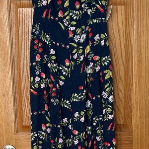 Old Navy Navy Blue Floral Midi Dress